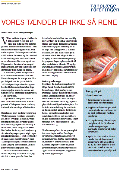 Magasinet Sundhed fra maj 2012.